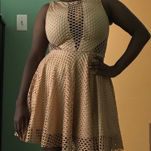 Gold Mini Dress - Picture 2 of 7